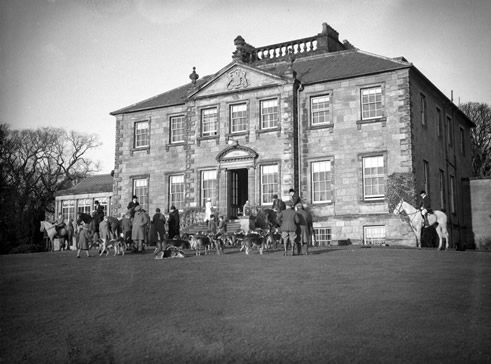 The "Fife Foxhounds" meet at Largo House Pre-1940